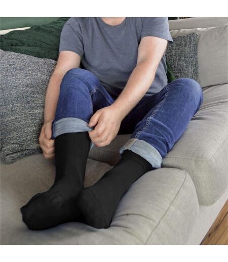 Dr.Socks - 4 Paires Chaussettes Diabetiques Bambou Extra Larges Sans Elastique