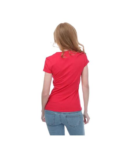 Womens/ladies cotton slim t-shirt red Armani