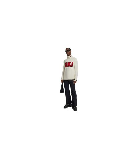 Mens Ski Turtle Neck Jumper White Boss