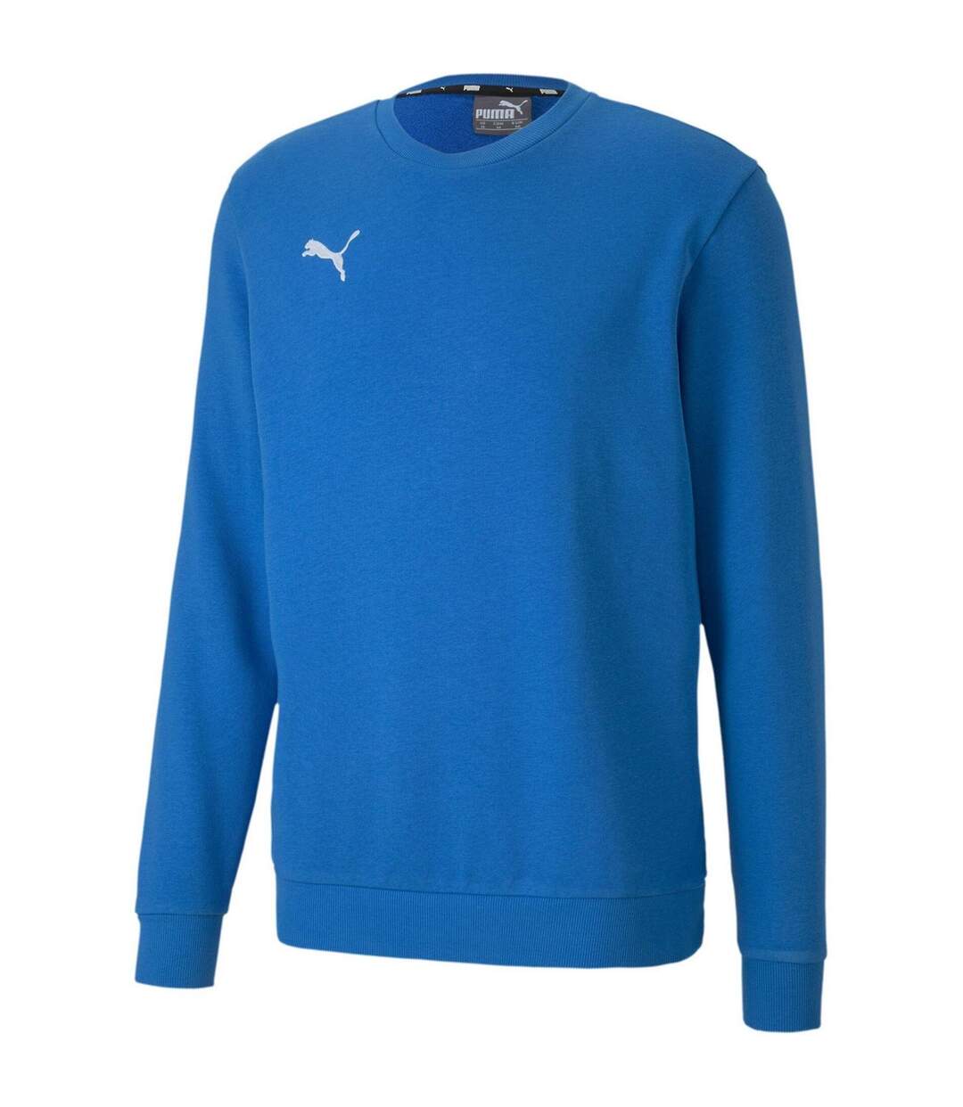 Mens Crew Neck Regular Sweatshirt Electric Blue Lemonade Puma-2