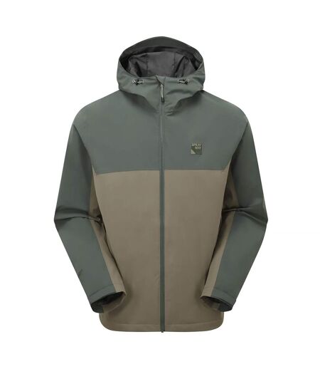 Mens Lightweight Waterproof Hiking Jacket with Hood Half Zip Rain Shell Coat