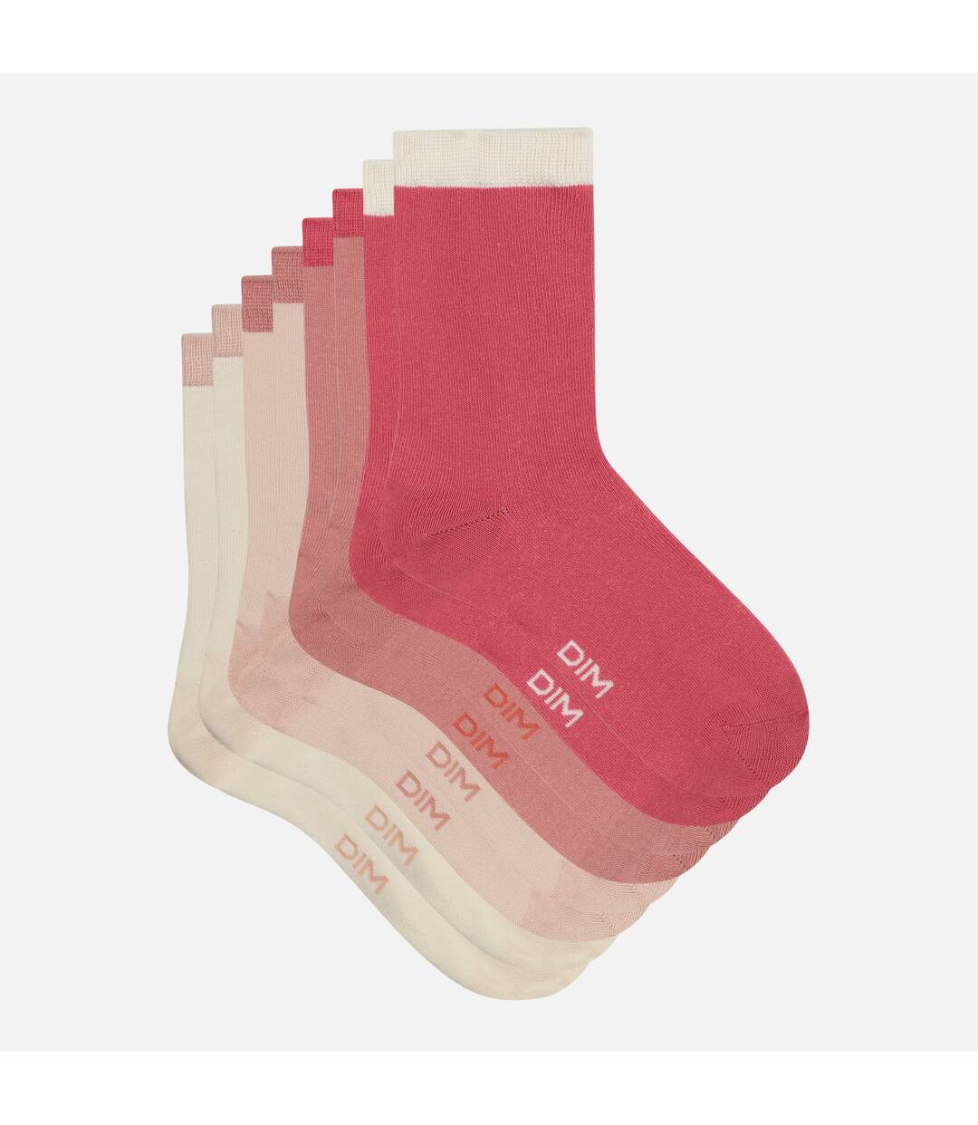 Lot de 4 paires de mi-chaussettes coton peigné EcoDim-1