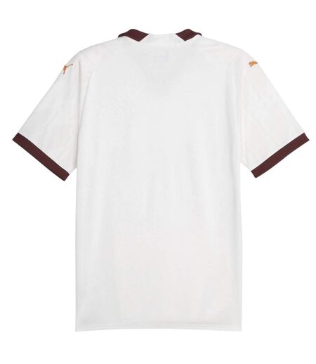 Mens Manchester City Fc Replica Football Shirt White Brown Puma
