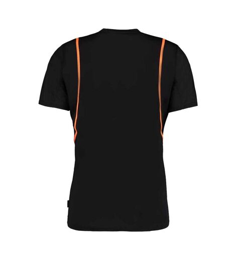 T-shirt Motif/style Contrasté Homme Noir Orange Fluo Kustom Kit