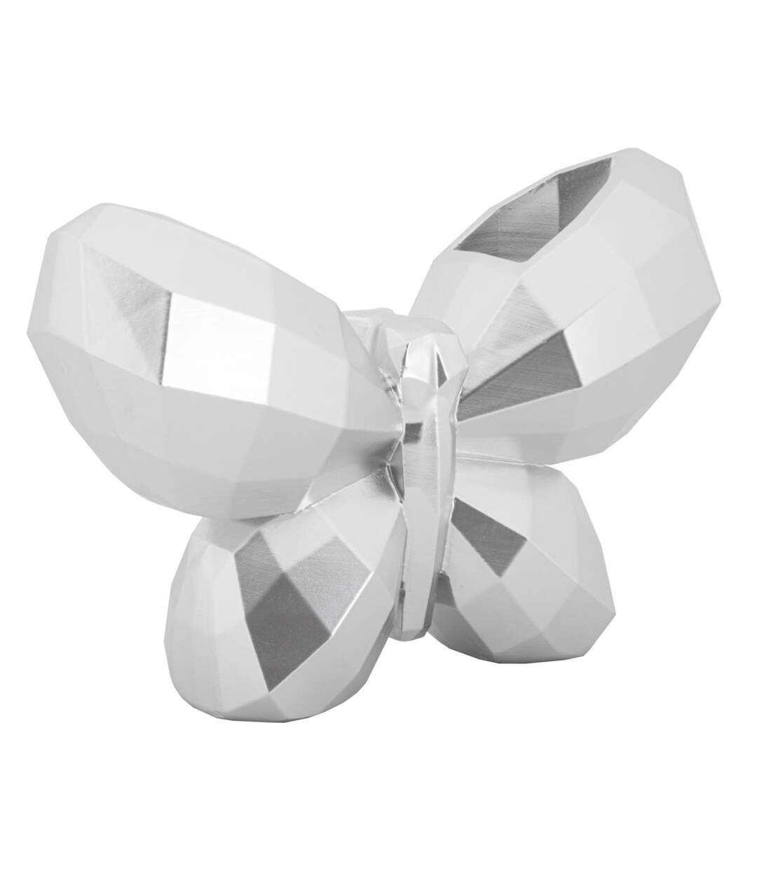 Vase Design en Résine Butterfly 22cm Argent-1
