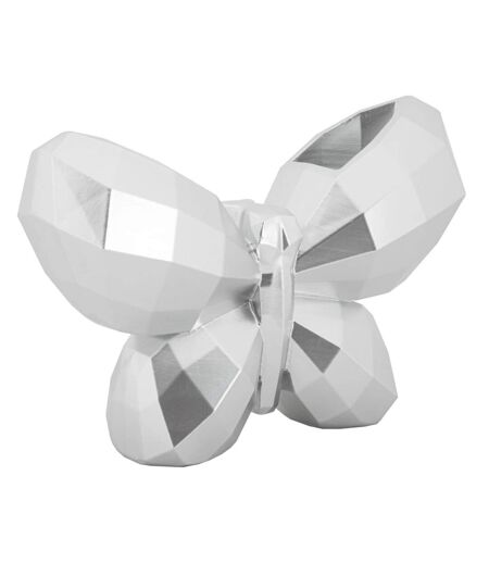 Vase Design en Résine Butterfly 22cm Argent