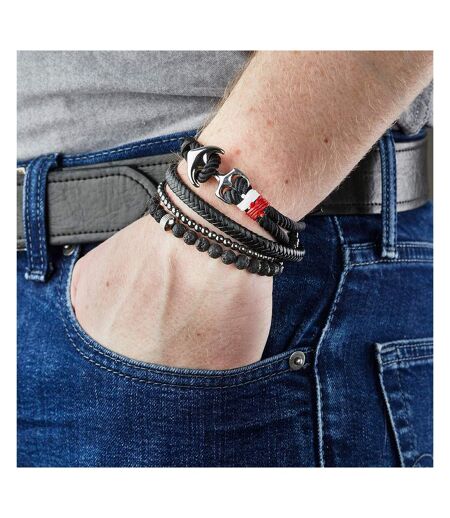 Bracelet perles noir homme geographical norway 315051 - taille unique
