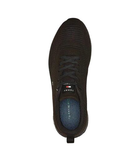 Mens Tevo Run Running Trainers Black Tommy Hilfiger
