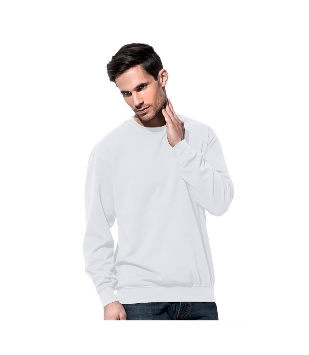 Stedman Mens Classic Sweat (White) - UTAB286