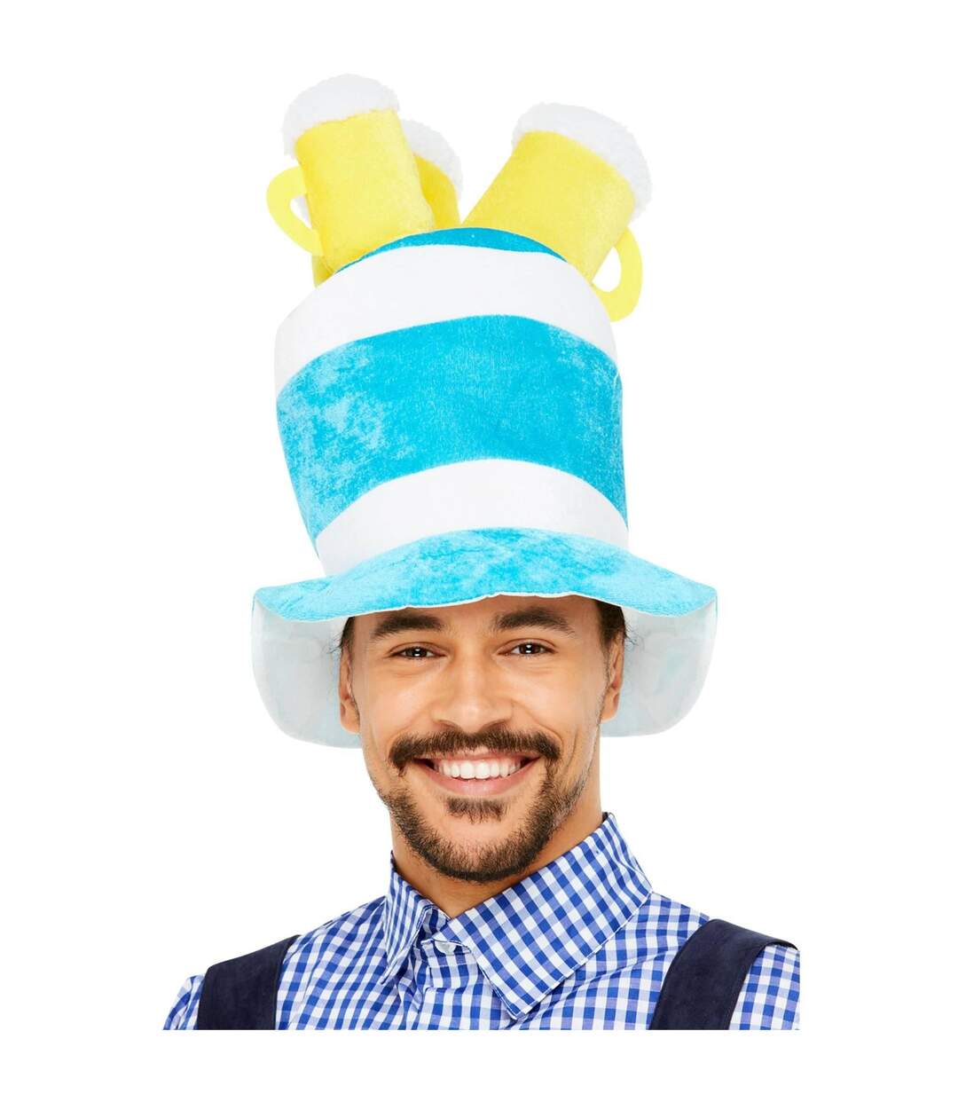 Chapeau de déguisement homme bleu/jaune Smiffys-2