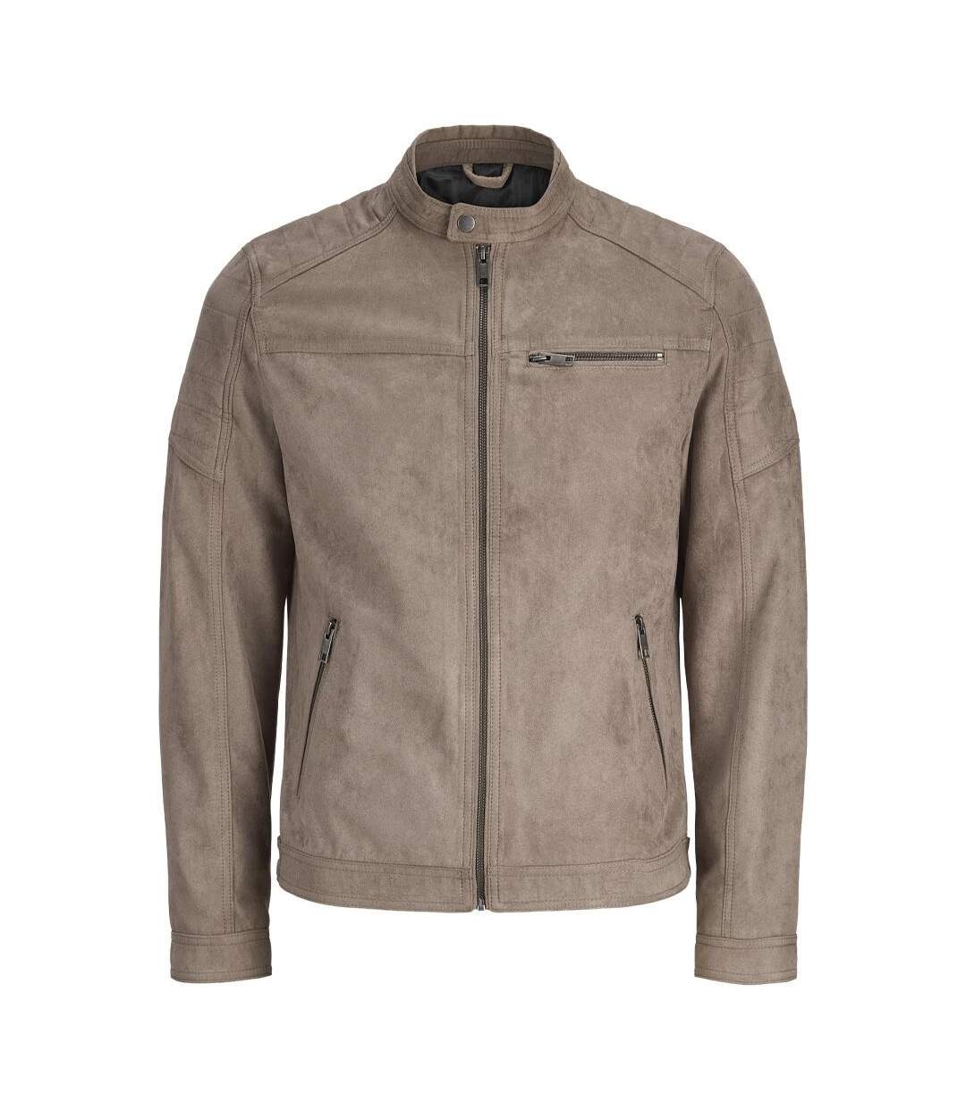 Veste suédine beige homme jack & jones tano1-3