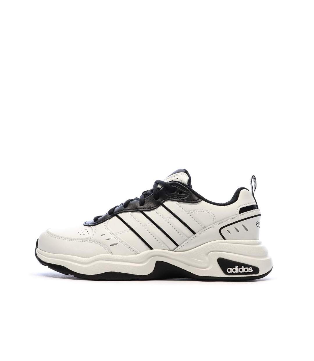 Baskets blanches/noires homme adidas strutters-1