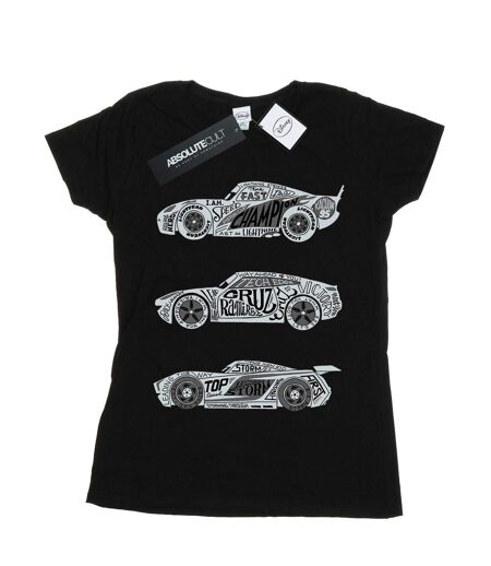 Disney - T-shirt CARS TEXT RACERS - Femme (Noir) - UTBI13953