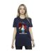 Disney - T-shirt ALICE IN WONDERLAND FLOWERS - Femme (Bleu marine) - UTBI8746-2
