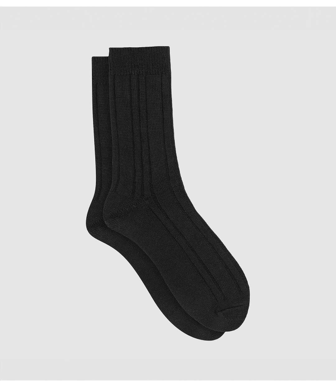 Lot de 2 paires de Chaussettes Mi-Hautes Bambou-2