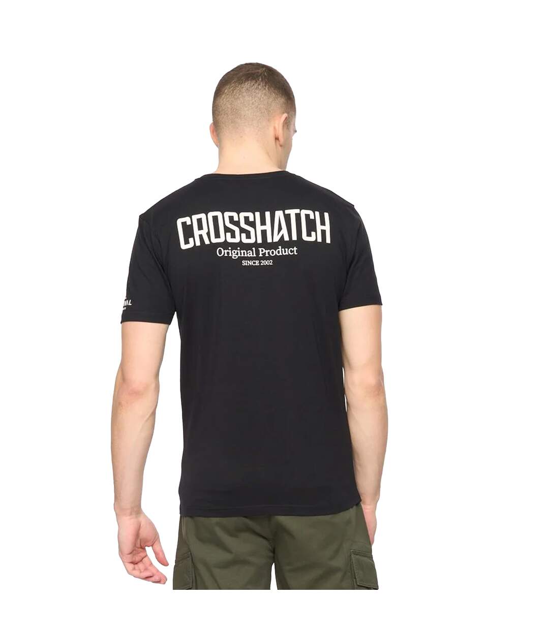 Mens Hoogan T-shirt Black Crosshatch-4