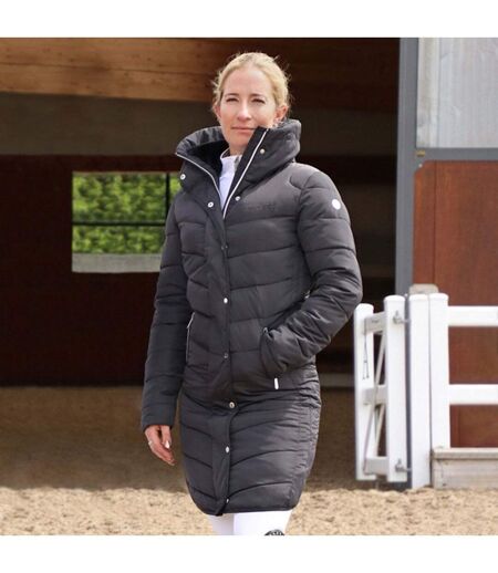 Womens/ladies Kimmerston Quilted Coat Charcoal Grey Coldstream