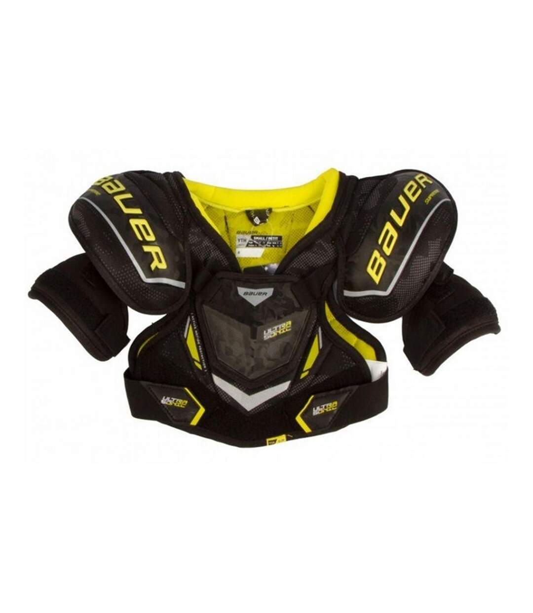 Childrens/kids Ultrasonic Ice Hockey Shoulder Pad M Black Yellow Bauer-1