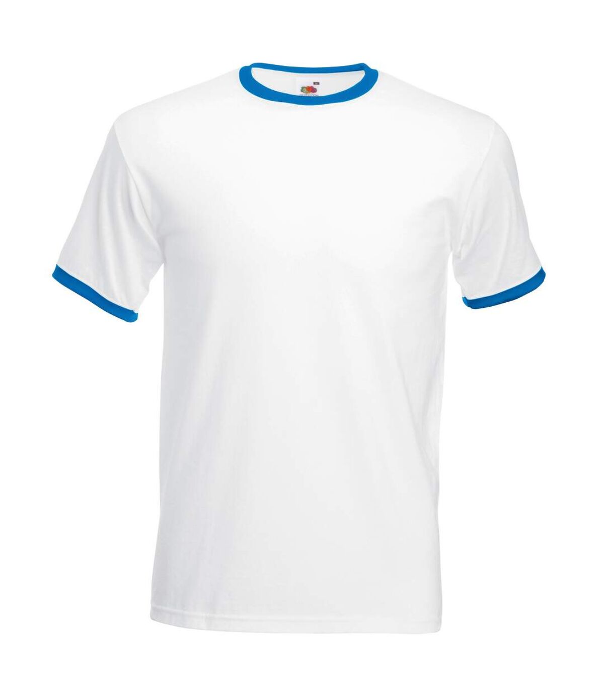 Fruit Of The Loom -T-shirt à manches courtes - Homme (Blanc/ Bleu roi) - UTBC342