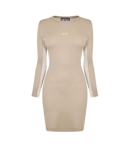 Robe Courte Ovalout Femme Beige Diesel