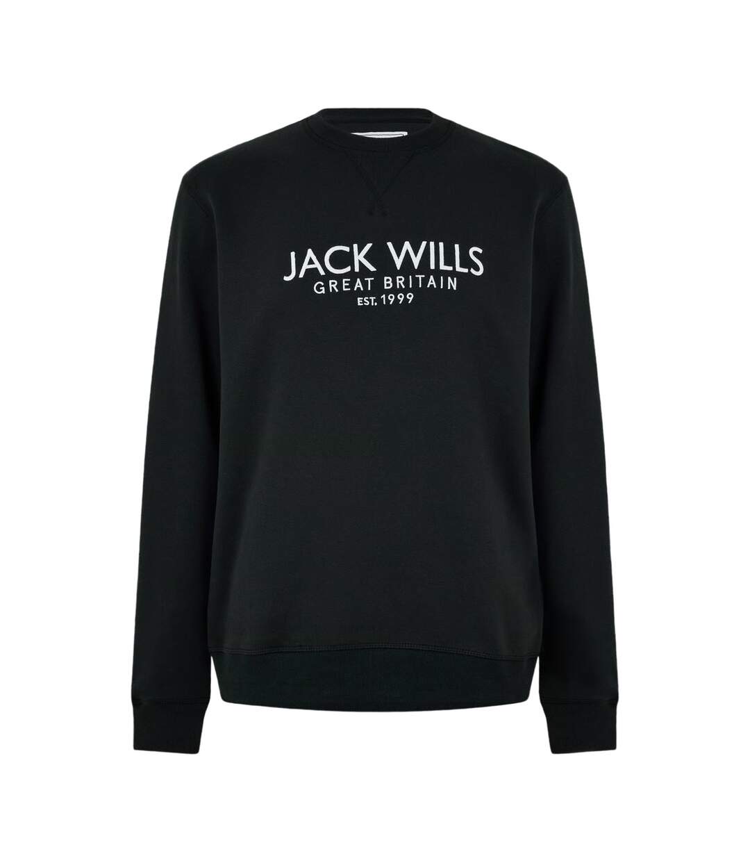 Mens Belvue Embroidered Logo Sweatshirt Black Jack Wills-2