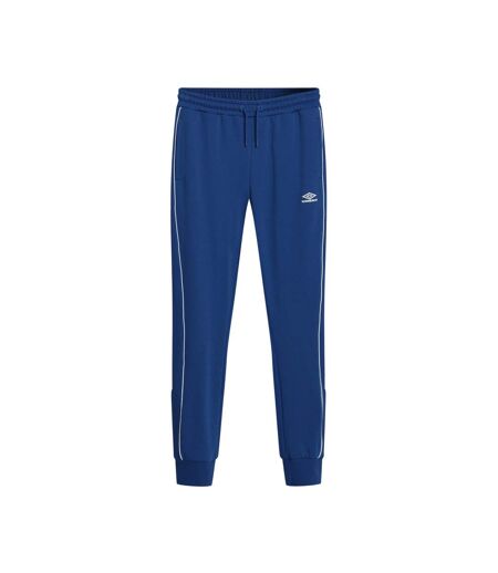 Mens Panelled Jogging Bottoms Classic Blue Brilliant White Umbro