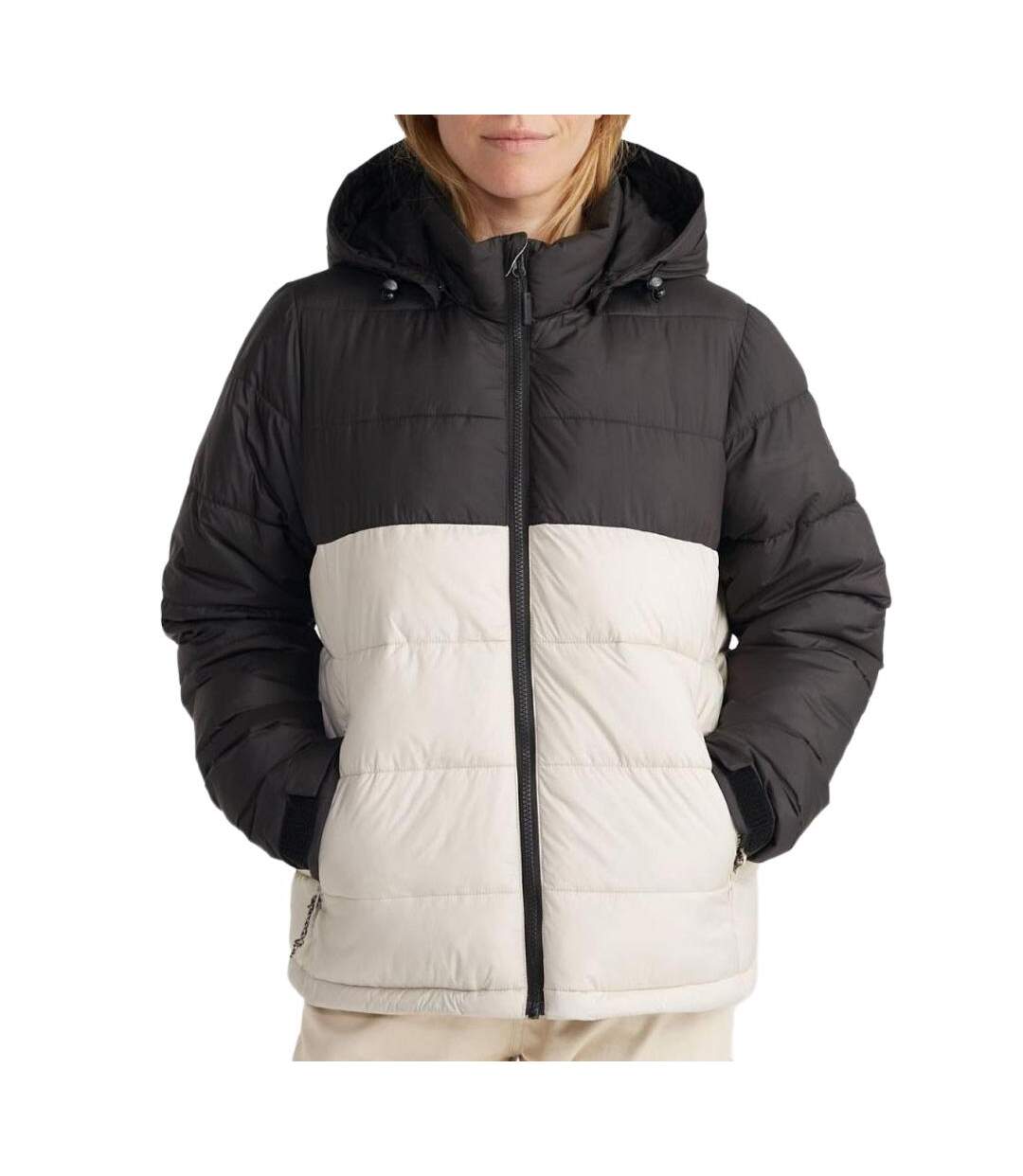Doudoune écru/noir femme o'neill originals puffer-1