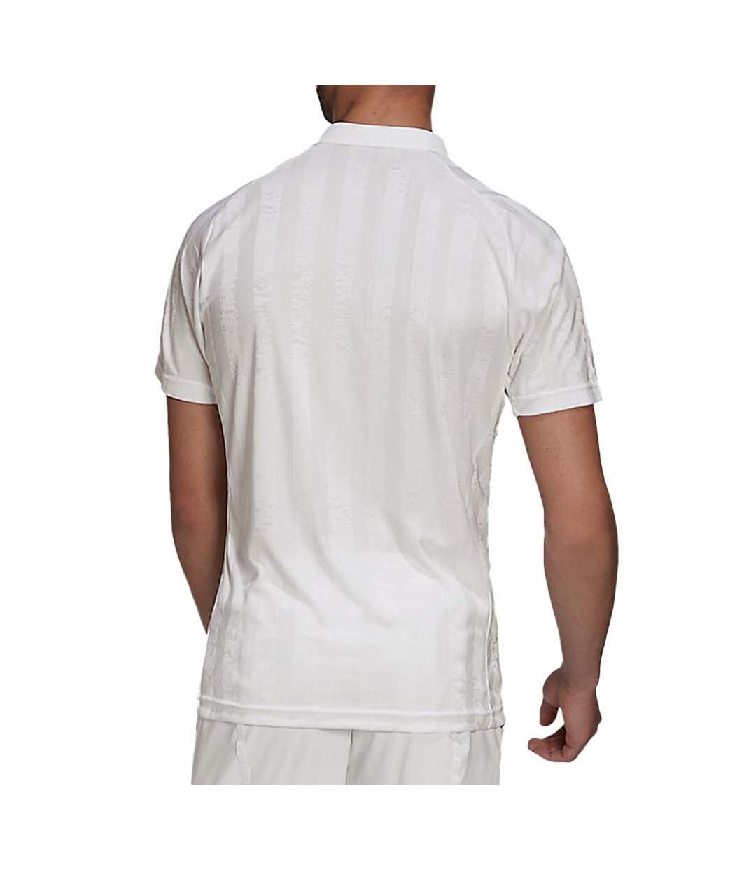 Polo Blanc Homme Adidas Freelift - S-2