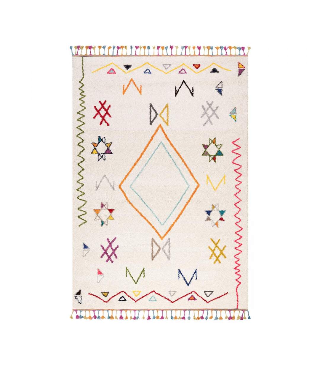 Tapis berbère tissé motif ethnic JADIDA