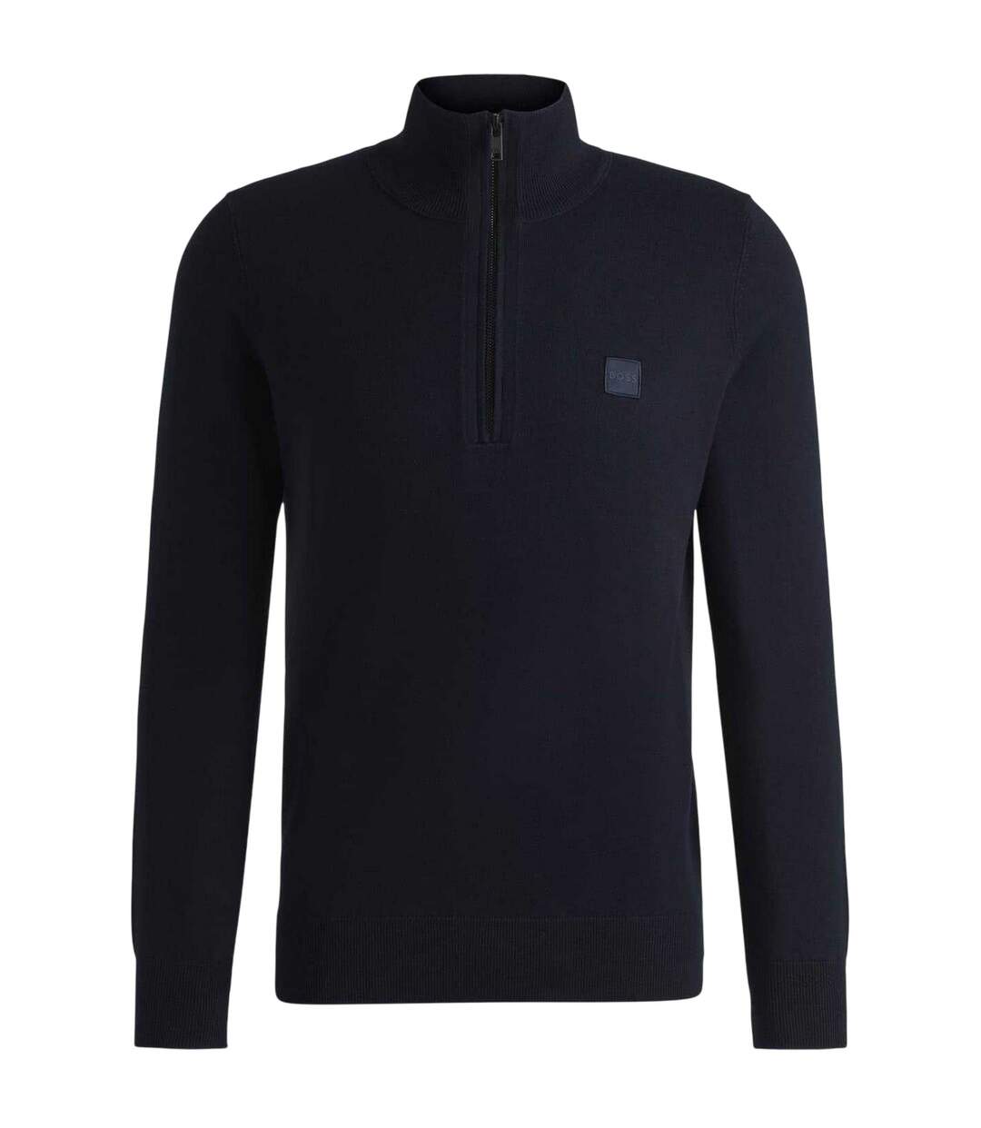 Mens Kanobix Quarter Zip Jumper Dark Blue Boss-2