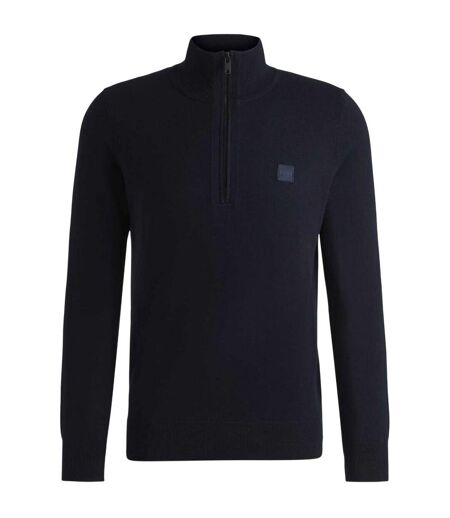 Mens Kanobix Quarter Zip Jumper Dark Blue Boss