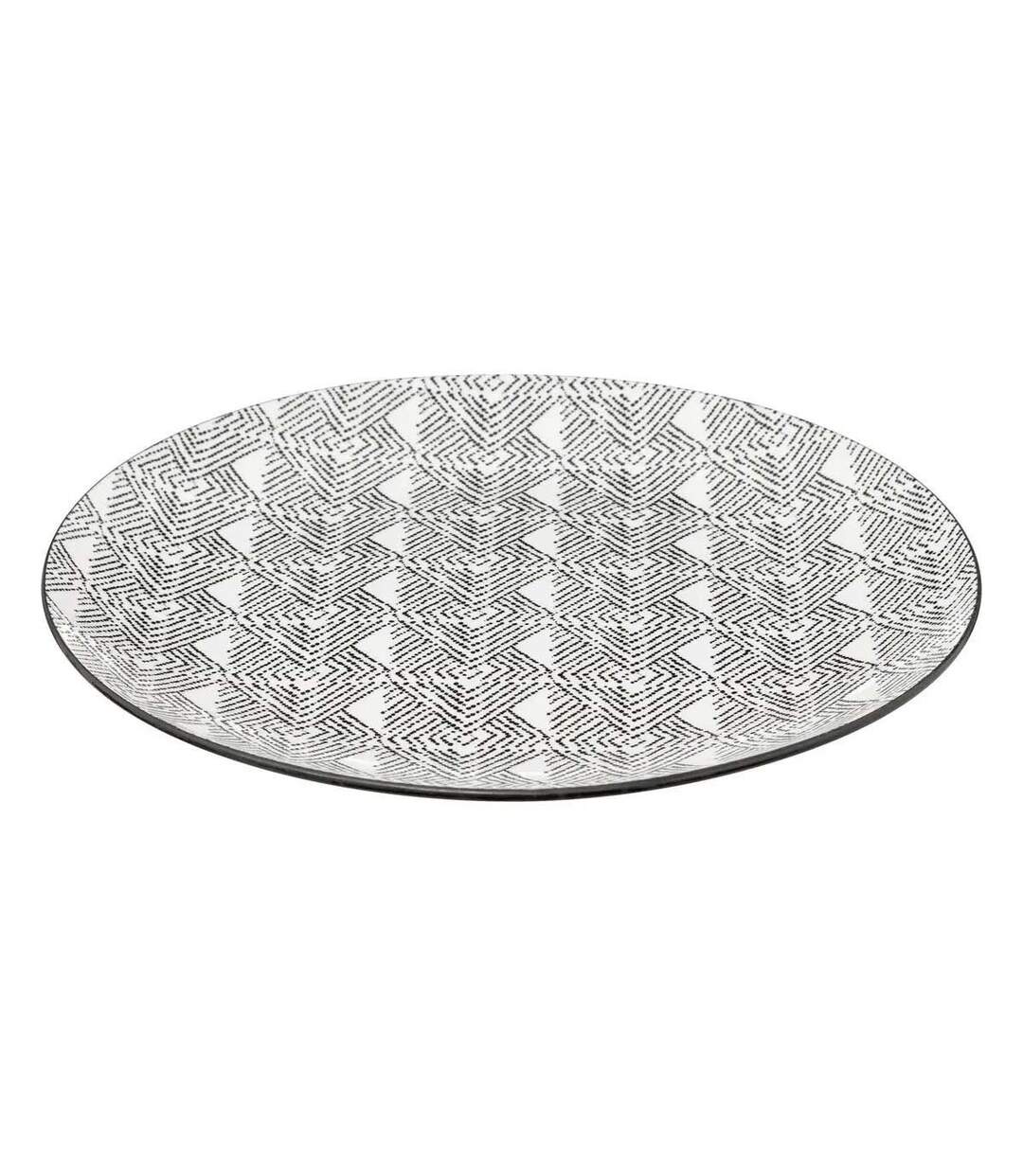 Lot de 6 Assiettes Plates Bohemia Etnic 26cm Noir-2