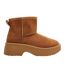 Womens/ladies Platform Ankle Boots Chestnut Where´s That From-1