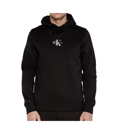 Sweat à capuche noir homme calvin klein monologo - l