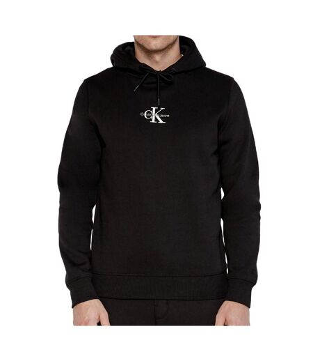 Sweat à capuche noir homme calvin klein monologo - l