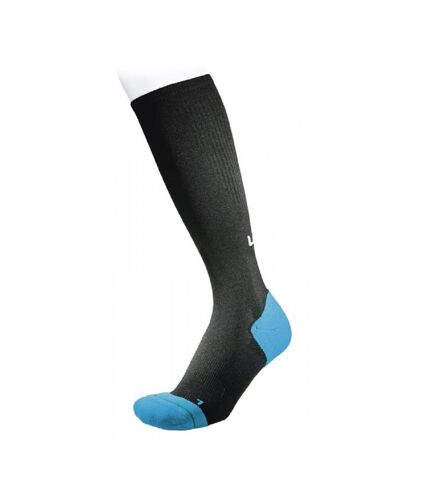 Unisex adult run and recover recycled compression socks black/sky blue Ultimate Performance