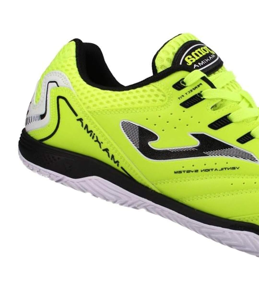 Mens Maxima Reinforced Toe Indoor Football Shoes Fluorescent Yellow Black Joma-4