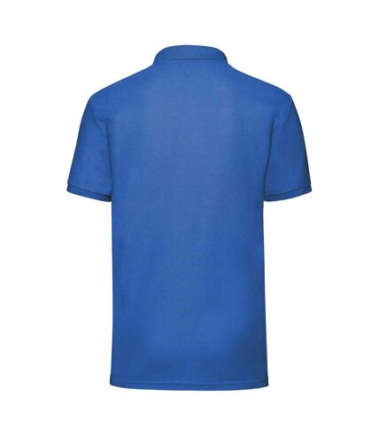 Mens 65/35 polo shirt royal blue Fruit of the Loom