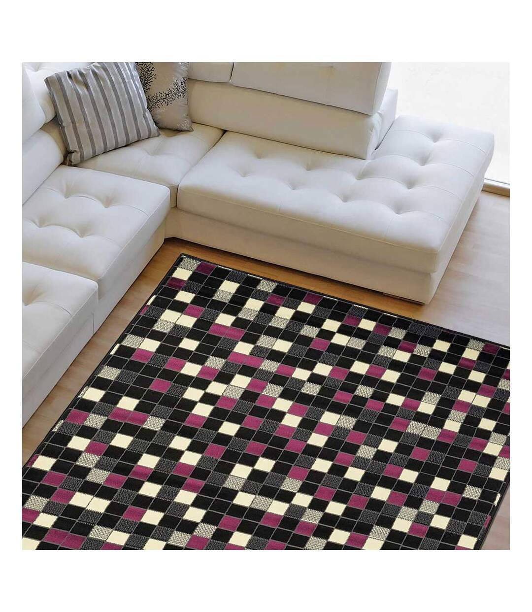 Tapis Chambre tissé motif géométrique AF1 PICASLER-2