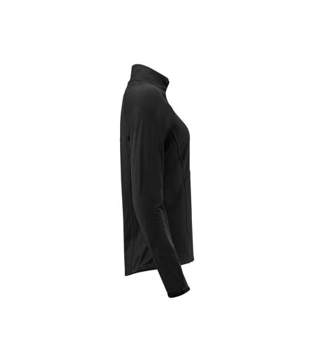 Womens/ladies Adapt Half Zip Fleece Top Black Cutter & Buck