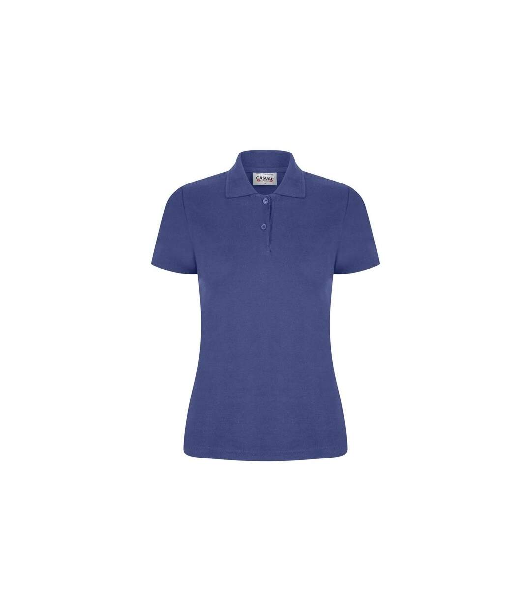 Polo femme bleu roi Casual Classic-1