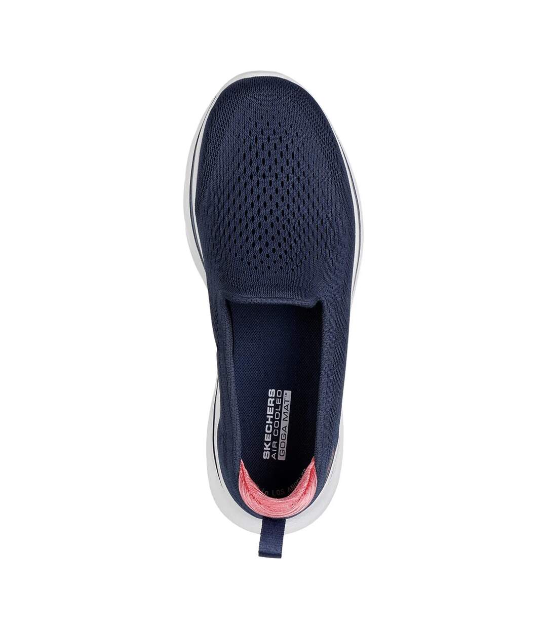 Womens/ladies Go Walk 7 Vina Trainers Navy Coral Skechers-4