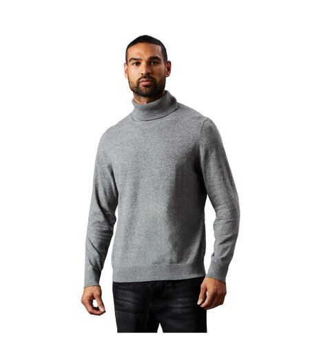 Mens Rich Cotton Roll Neck Jumper Light Grey Burton