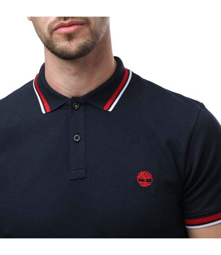 Unisex Adult Tipped Short-sleeved Polo Shirt Navy Timberland