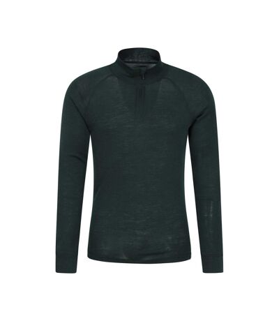 Haut Thermique Merino Homme Vert Foncé Mountain Warehouse