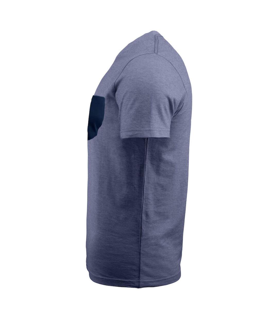 T-shirt Homme Bleu Chiné Chiné James Harvest-3