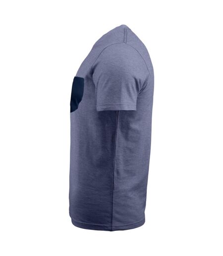 T-shirt Homme Bleu Chiné Chiné James Harvest
