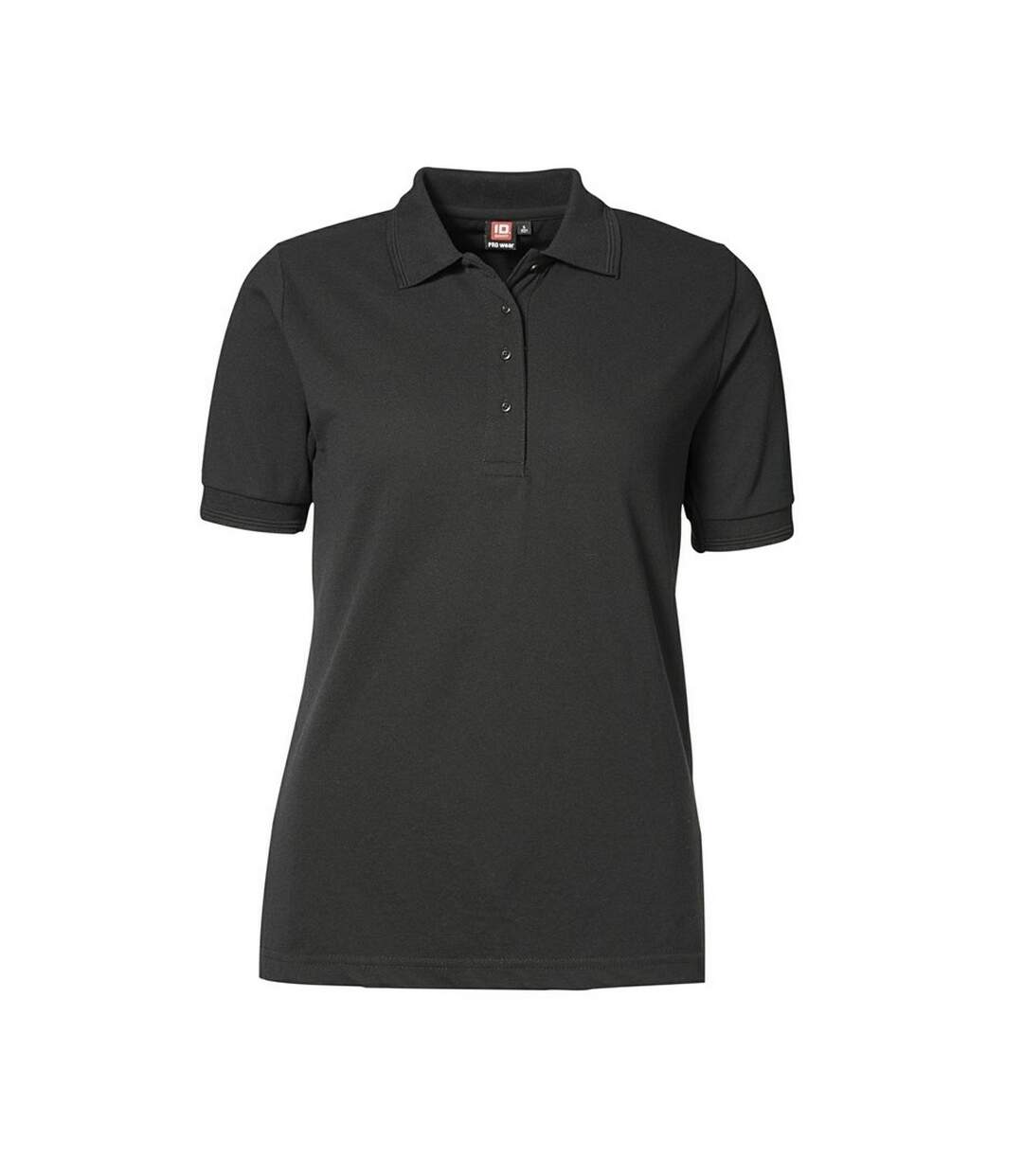 Polo uni femmes noir ID-1