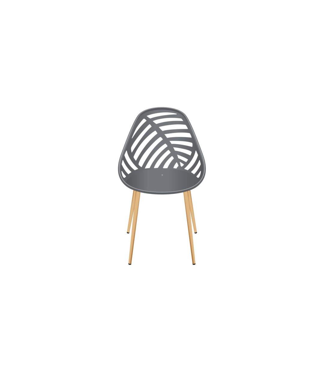 Lot de 4 Chaises de Jardin Alameda 83cm Gris-2