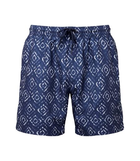 Mens diamond swim shorts navy/white aztec Wombat